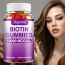 Biotin 10000mcg - Supports Healthy Hair, Skin and Nails, Anti-aging, Brightens Skin Tone - 60 Gummies
