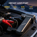 POPDEER PD-JA3 5000A 4-in-1 Jump Starter, 150PSI Air Compressor, 12V USB Powerbank with LCD Display, 10L Gas/8L Diesel