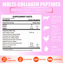 Nature4U Multi Collagen Peptides Powder with Biotin, Hyaluronic Acid, , Vitamin C for Healthy Hair, Skin, Nails, Joint, 1.1LB