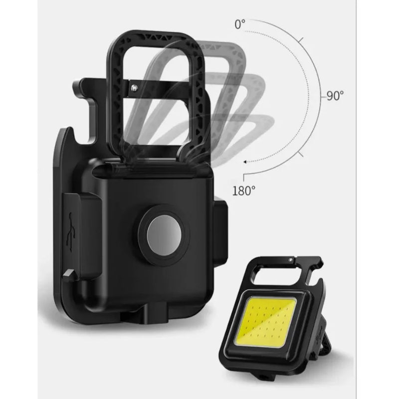 Mini Lanterna Com Led 4 Modos de Luz 4 Funções, Chaveiro portatil e abridor de garrafas