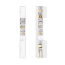 SoBuy BZR34 high cabinet with 5 compartments Bathroom cabinet with 1 drawer and doors bathroom furniture White BHT about 20x180x20cm