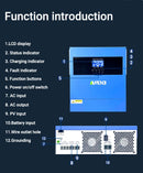 ANENJI 4kw Hybrid Solar Inverter Off Grid Tie Pure Sine Wave MPPT Inverter24V 220V 100A Solar Charger for Photovoltaic PV 500VDC