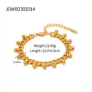 Uworld Stainless Steel Bead Chain Bangle Bracelet Waterproof Jewelry Statement Trendy Golden Metal браслеты на руку Man Girls