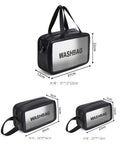 Kit 3 Necessaire Women Makeup Transparent Water Proof Makeup Wash Bag-Neverdie Store