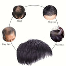 Alimice Men Hair Tropper Hair Pieces Short Wig Black Short Wig Breathable Invisible Daily Straight Bangs Clip On Hair Extensions