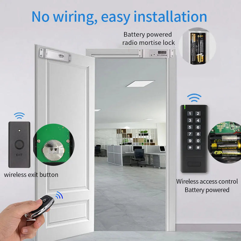 Waterproof Wireless Access Control Kits Electronic Gate Garage Door Opener Digital Set RFID Smart Lock Kit Access Control System