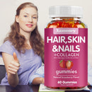 Haare, Haut & Nägel + Kollagen-Gummibärchen – Fördert gesunde Haut, Gelenke, Haare, Nägel, Antioxidantien – 60 Gummibärchen