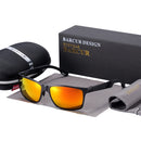 BARCUR Aluminum Polarized Sunglasses Men Polarized Sun Glasses Square Goggle Eyewear Gafas oculos de sol masculino