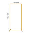 Gold Wedding Arch Backdrop Frame for Party Reusable Balloon Stand for Bridal Shower Birthday Ceremony Garden Decor 6/6.6/7.2FT