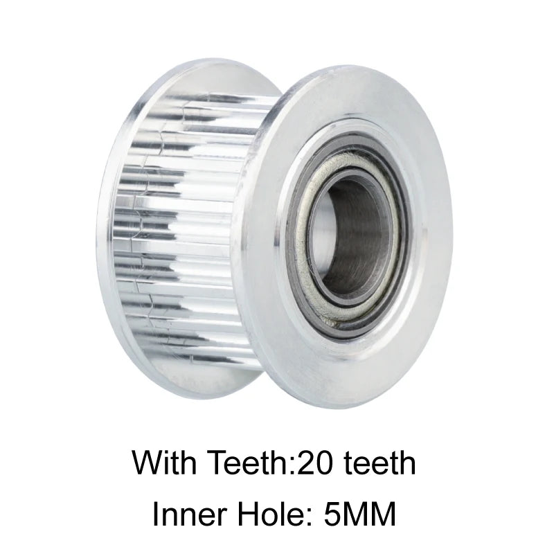 Mellow 1Pcs 20T 8.5MM Height GT2 Idler 20 Tooth Wheel Bore 5mm For High Matching Low Vibration Gates 6MM 2GT Timing Belt