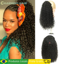 Rabo de Cavalo Curtos Ondas Profundas Cabelo Fibra Proteica Orgânica de Alta Qualidade Afro Cacheado 60cm100g "PATRICIA"-MODA