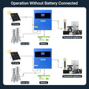 ANENJI 4kw Hybrid Solar Inverter Off Grid Tie Pure Sine Wave MPPT Inverter24V 220V 100A Solar Charger for Photovoltaic PV 500VDC