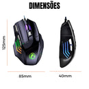 Kit Teclado Semi-mecânico + Mouse Gamer 3200 Dpi + Mouse Pad