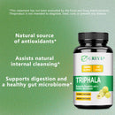 Triphala Kapseln - Energie-Booster, Verdauungsfördernd, Darmreiniger, Antioxidans - 120 Kapseln