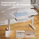 COMHOMA Height Adjustable desk Electric Drawer Monitor stand 3 Height Tablet stand White