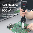 WEP Portable Hot Air Gun 700W 500℃ Heat Gun With LCD Digital Display Soldering Welding Rework Station Repair Tool 8858-IV