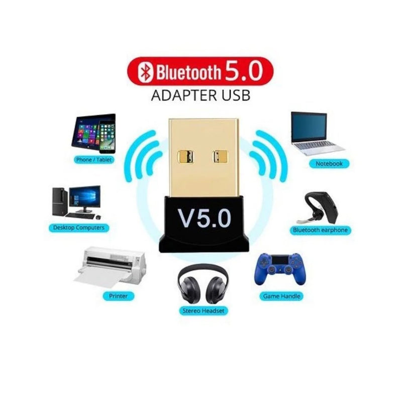 Adaptador E Receptor USB Bluetooth 5.0 Plug usb Transmissor de audio para Notebook