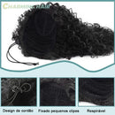 Rabo de Cavalo Curtos Ondas Profundas Cabelo Fibra Proteica Orgânica de Alta Qualidade Afro Cacheado 60cm100g "PATRICIA"-MODA