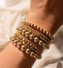 Uworld Stainless Steel Bead Chain Bangle Bracelet Waterproof Jewelry Statement Trendy Golden Metal браслеты на руку Man Girls