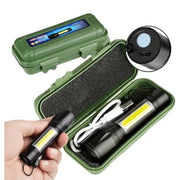 Mini Lanterna Tática Com Zoom E Led Recarregável Usb Lanterna De Mao 535