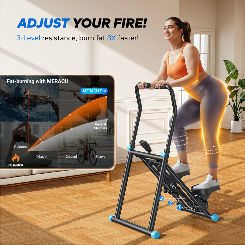 MERACH Stair Stepper New Version Vertical Compact Folding Exercise Cli