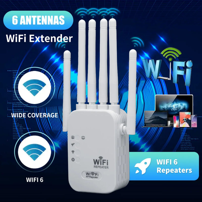 1200Mbps Wireless WIFi Repeater WiFi Extender Signal Amplifier Dual-band 2.4GHz/5GHz WiFi Enhancer For Home and Small Office