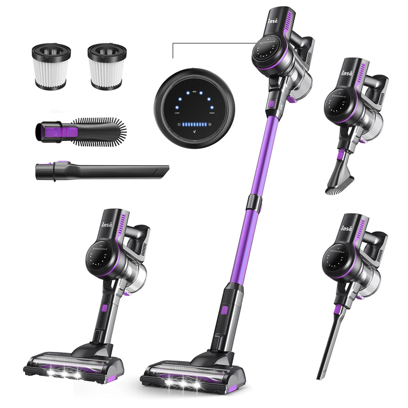 Inse S7P cordless vacuum cleaner 45KPa dust cup 1,3 L removable battery for animal hair Carpet hard floors