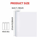 4 rolls of A4 thermal printing paper 210mm semi-gloss paper suitable for office school home use portable printer compatible