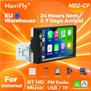 Navifly ND2 Universal 1Din Autoradio Stereo 7 Zoll HD Touchscreen Multimedia-Player BT Autoaudio FM Receiver Mirror Link Monitor