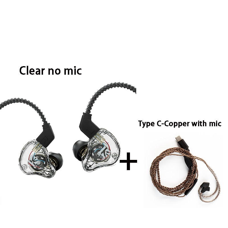 KBEAR KS1 Dual Magnetic Circuit Dynamic Wired Earphone Gaming Headphones In Ear Monitor Music Earbuds Headset kbear ks1 ks2 IEMs