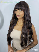 Peruca Longo Cacheado Wig Cabelo Fibra Orgânica Premium Alta Qualidade Colocação Fácil Identica ao Humano 70cm 270g