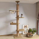Katzenkletterbaum Säulen von Babel Vom Boden bis zur Decke Katzenbaum Turm Mehrstufiger Kratzbaum mit Liegeflächen für Katzen zum Spielen und Klettern
