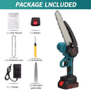 Mini Chainsaw 6 "with 1/2×21V battery, powerful electric small portable chainsaw with automatic oiler for easy pruning