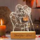 Personalisiertes Geschenk Foto 3D Lampe Maßgeschneidert Hochzeitstag Valentinstag Geschenk Nachtlicht Bild Text Gravur Geschenk