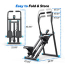 MERACH Stair Stepper New Version Vertical Compact Folding Exercise Climber with Extended Step Range Adjustable Handlebar&Pedals