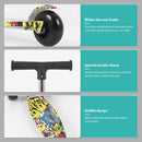 Foldable Children Scooter 3 Wheel Scooter With Graffiti Flash Wheels Kick Scooter For 2-6 Year Kids Adjustable Height 50kg