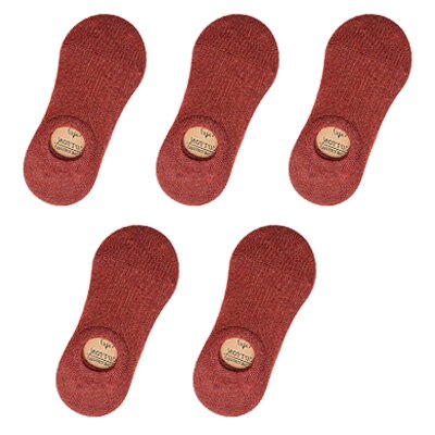 5 Pairs Women Cotton Invisible No show Socks Non-slip Summer Candy Solid Low cut Sock Slipper Fashion Thin Ankle Boat Socks