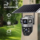 WIFI Wireless Solar Camera CCTV HD 12MP 4K Dual Lens Triple PTZ Auto Tracking Security Home Monitor V380 Pro Outdoor IP Camera