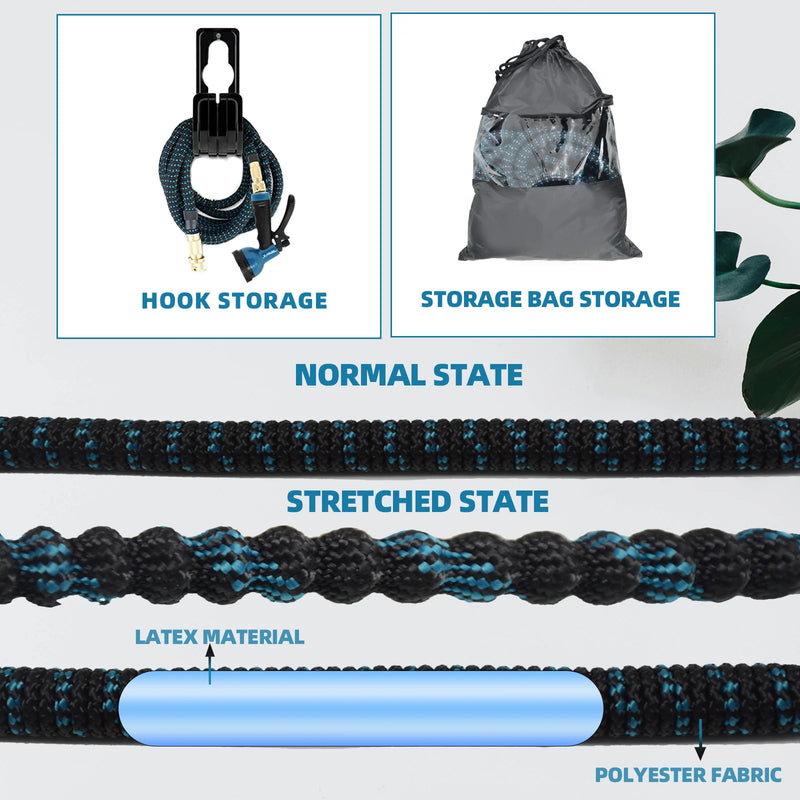 X-COTEC Extensible Garden Hose, Flexible Water Hose, 30m/100FT, Irrigation Tools, 10 Functional, for Garden