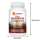 Mushroom Complex Supplement - Lions Mane, Reishi Nootropic Brain Health, Memory and Focus, Enhance Energy - 120 Capsules