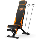 Versatile Adjustable Folding Weight Bench with Resistance Bands