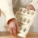 Egg Door Support 3 Floors Rolling For 24 Eggs Storage Dispenser and Refrigerator Organizer