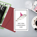 1PC Cod Fish Themed Funny Birthday Card,Got You A Birthday Cod,Hilarious Birthday Card Pun,Birthday Card For Him Easter Gift