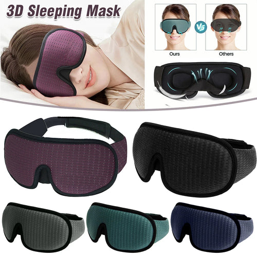 Schlafmaske, weich, 3D Memory Foam, gepolsterte Abdeckung, für Reisen, Augenbinde