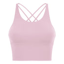 SHINBENE UPATED 2.0 Gym Running Crop Tops Women Soft Nylon Fitness Yoga Sport Bras Tops Anti-sweat Padded Workout Brassiere