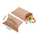 10/20/30Pcs Pillow Candy Box Kraft Paper Christmas Gift Packaging Boxes Candy Bags Wedding Favors Birthday Party Decorations