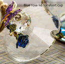 Handgemachte Emaille Kaffeetasse Kristallbecher Milch Zitrone Blumentee Tasse Hochwertiges Glas Trinkgeschirr Geschenk Paar Tasse Für Liebhaber Hochzeit