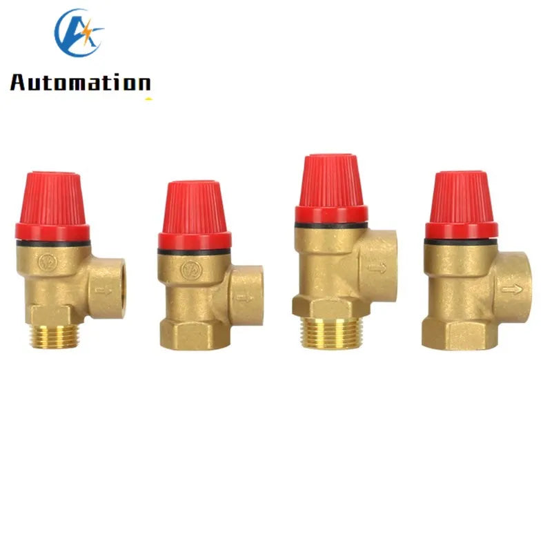 1pcs Brass Safety Valve Drain Relief Switch For Solar Water Heater Inner & Outer Wire Brass Safety Valve 1/2" 3/4"