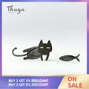 Thaya Süße Katze Fisch Trendige Ohrringe Weiblich S925 Sterling Silber Tier Ohrhaken Stecker Für Frauen Schöne Partygeschenke