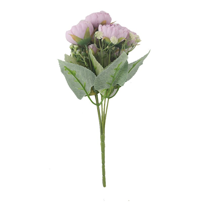 5 heads silk peony artificial flowers home living room decor large diy fake flower wedding decoration bride bouquet high quality